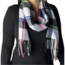 Cachecol Xadrez Inverno Echarpe Quadriculado Colorido