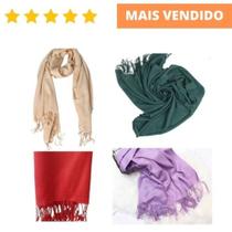 Cachecol Xadrez/Liso Inverno intenso Echarpe Feminino Moda 2023 Mais vendidos