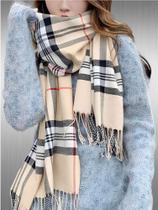 Cachecol Xale Scarf Lenço Liso/Xadrez Feminina Pashmina Extra Macia Argentina Missl size longo