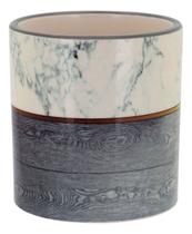 CACHEPÔ 10x10x10cm CERÂMICA CINZA