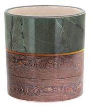 CACHEPÔ 10x10x10cm CERÂMICA VERDE