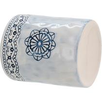 CACHEPÔ 16x13x13cm CERÂMICA AZUL