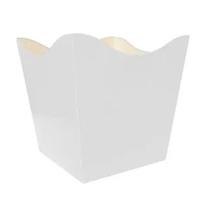 Cachepô Branco C/40 Un Centro de Mesa e Lembrancinha p/ Festa, Evento e Chá de Bebê