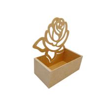 Cachepô Caixa Formato Rosa Mdf Cru Decorar Presente Mãe