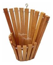 Cachepô De Madeira Cônico Tamanho G Para Plantas E Orquídeas Cachepô De Madeira Cônico Tamanho G Para Plantas E Orquídeas