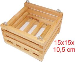 Cachepo De Madeira Para Orquídea 15x15 cm com vaso nº 2 - Kit 10 Unidades Cachepo De Madeira Para Orquídea 15x15 cm com vaso nº 2 - Kit 10 Unidades