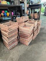 Cachepô de Madeira Quadrado 20x20 cm para Orquídeas e Suculentas