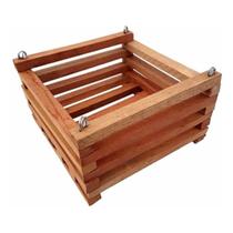 Cachepô De Madeira Quadrado Para Plantas E Orquídeas M 20x20 Cachepô De Madeira Quadrado Para Plantas E Orquídeas M 20x20