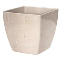 Cachepô Elegance Quadrado 01 (0,95L) Travertino NUTRIPLAN Cachepô Elegance Quadrado 01 (0,95L) Travertino NUTRIPLAN