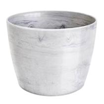 Cachepô Elegance Redondo 02 (1L) Branco Carrara NUTRIPLAN