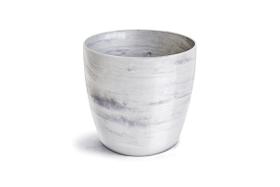 Cachepô Elegance Redondo 02 branco carrara