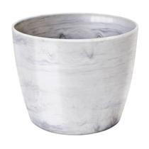 Cachepô Elegance Redondo 03 (1,5L) Branco Carrara NUTRIPLAN