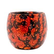 Cachepo em Cerâmica Bojudo Giga Preto/Coral 22,5x19cm Cachepo em Cerâmica Bojudo Giga Preto/Coral 22,5x19cm