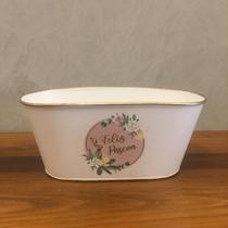 Cachepô Em Metal Off White E Dourado Cromus - Pç Cachepô Em Metal Off White E Dourado Cromus - Pç