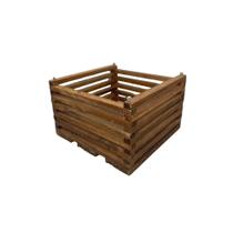 Cachepô Madeira Orquídea Flores Quadrado G 19,5 X 19,5 X 12,5 Cachepô Madeira Orquídea Flores Quadrado G 19,5 X 19,5 X 12,5