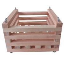 Cachepô Madeira Quadrado P/ Orquídeas E Plantas Tam G 25x25 Cachepô Madeira Quadrado P/ Orquídeas E Plantas Tam G 25x25