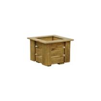 Cachepô Malta Madeira Maciça 25x25x17cm Natural/Madeira Cachepô Malta Madeira Maciça 25x25x17cm Natural/Madeira