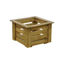 Cachepô Malta Madeira Maciça 35x35x25cm Natural/Madeira Cachepô Malta Madeira Maciça 35x35x25cm Natural/Madeira