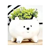 Cachepô Pequeno Vaso Para Plantas Porcelana Decoração Animal 8cm - Raposa