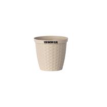 Cachepô Plástico Rattan Cinza Taupe 11 X10 Cm 0,6L