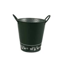 Cachepô Redondo Com Alça Em Metal Verde Tok Da Casa - Pç Cachepô Redondo Com Alça Em Metal Verde Tok Da Casa - Pç