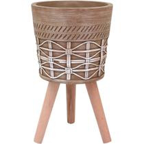 CACHEPÔ RESINA 52x31x31cm BEGE VASO DECORATIVO PLANTA ENFEITE CACHEPÔ RESINA 52x31x31cm BEGE VASO DECORATIVO PLANTA ENFEITE