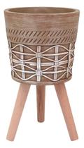 CACHEPÔ RESINA 52x31x31cm BEGE VASO DECORATIVO PLANTA ENFEITE CACHEPÔ RESINA 52x31x31cm BEGE VASO DECORATIVO PLANTA ENFEITE