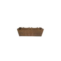 Cachepô retangular madeira jardim decoração 30x10x12cm Cachepô retangular madeira jardim decoração 30x10x12cm