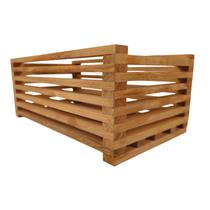 Cachepo Ripado Duplo 32x18 Eucalipto Stain Mogno