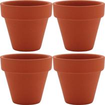 Cachepô Vaso Clay Home&Co 5x5x5cm Terracota Natural 4pçs para Plantas Suculentas Enfeite Decoração Sala Cachepô Vaso Clay Home&Co 5x5x5cm Terracota Natural 4pçs para Plantas Suculentas Enfeite Decoração Sala