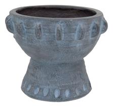 CACHEPÔ VASO DECORATIVO ENFEITE CASA PLANTA RESINA 32x39x39cm CINZA CACHEPÔ VASO DECORATIVO ENFEITE CASA PLANTA RESINA 32x39x39cm CINZA