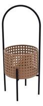 CACHEPÔ VASO DECORATIVO ENFEITE PLANTA METAL 40x15x15cm BEGE CACHEPÔ VASO DECORATIVO ENFEITE PLANTA METAL 40x15x15cm BEGE
