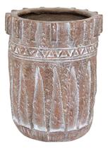 CACHEPÔ VASO DECORATIVO ENFEITE PLANTA RESINA 36x29x29cm BEGE