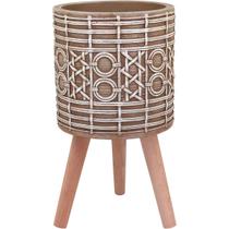 CACHEPÔ VASO DECORATIVO ENFEITE PLANTA RESINA 54x30x30cm BEGE CACHEPÔ VASO DECORATIVO ENFEITE PLANTA RESINA 54x30x30cm BEGE