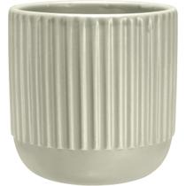 CACHEPÔ VASO DECORATIVO HOME&CO CERÂMICA 10x10x10cm MARFIM
