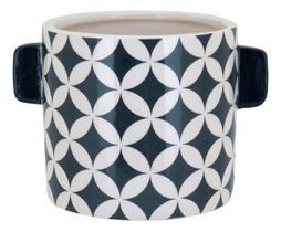 CACHEPÔ VASO DECORATIVO PLANTA CERÂMICA 11x15x15cm AZUL