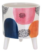 CACHEPÔ VASO DECORATIVO PLANTA CERÂMICA 15x13x13cm COLOR CACHEPÔ VASO DECORATIVO PLANTA CERÂMICA 15x13x13cm COLOR