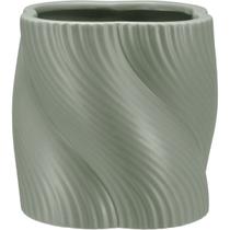 CACHEPÔ VASO DECORATIVO PLANTA HOME&CO CERÂMICA 12x11x11cm CINZA