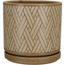 CACHEPÔ VASO DECORATIVO PLANTA HOME&CO CERÂMICA 12x12x12cm MARROM