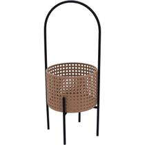 Cachepô Vaso Home&Co 50x18x18cm Metal Bege Enfeite Decoração para Plantas Sala e Jardim Cachepô Vaso Home&Co 50x18x18cm Metal Bege Enfeite Decoração para Plantas Sala e Jardim