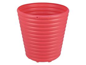 Cachepo vaso mimmo para jardim em plastico 5,5 litros rosa tramontina