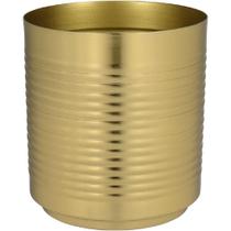 CACHEPÔ VASO PLANTA DECORATIVO HOME&CO METAL 16x14x14cm DOURADO