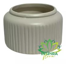 Cachepo Waves Cerâmica Branco Luxo Arranjo Decoração Sala Cachepo Waves Cerâmica Branco Luxo Arranjo Decoração Sala