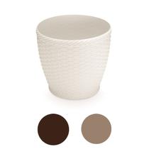 Cachepos Rattan Pequeno Redondo - Vaso Lirio Orquidea