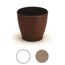 Cachepos Rattan Pequeno Redondo - Vaso Lirio Orquidea