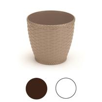 Cachepos Rattan Pequeno Redondo - Vaso Lirio Orquidea Cachepos Rattan Pequeno Redondo - Vaso Lirio Orquidea