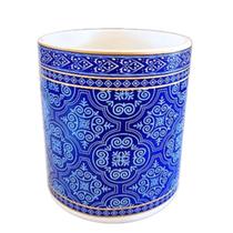 Cachepôs Vaso Azulejo Português Azul Branco 10 cm Arranjos Flores Suculentas Cachepôs Vaso Azulejo Português Azul Branco 10 cm Arranjos Flores Suculentas