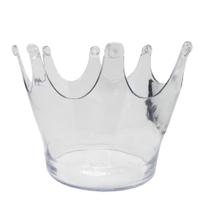 Cachepot Acrílico Coroa Transparente