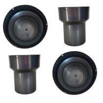 Cachepot Aluminio Boca Larga Cinza Anodizado Para Plantas