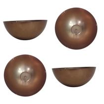 Cachepot Aluminio Bronze Anodizado Meia Esfera Decorar Mesa